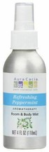 NEW Aura Cacia Room and Body Mist Refreshing Peppermint Aromatherapy 4 Fl Ounce - £9.02 GBP