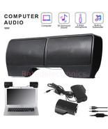 Portable Clip-On Computer Speakers Stereo USB Power Sound Bar Desktop La... - £12.52 GBP