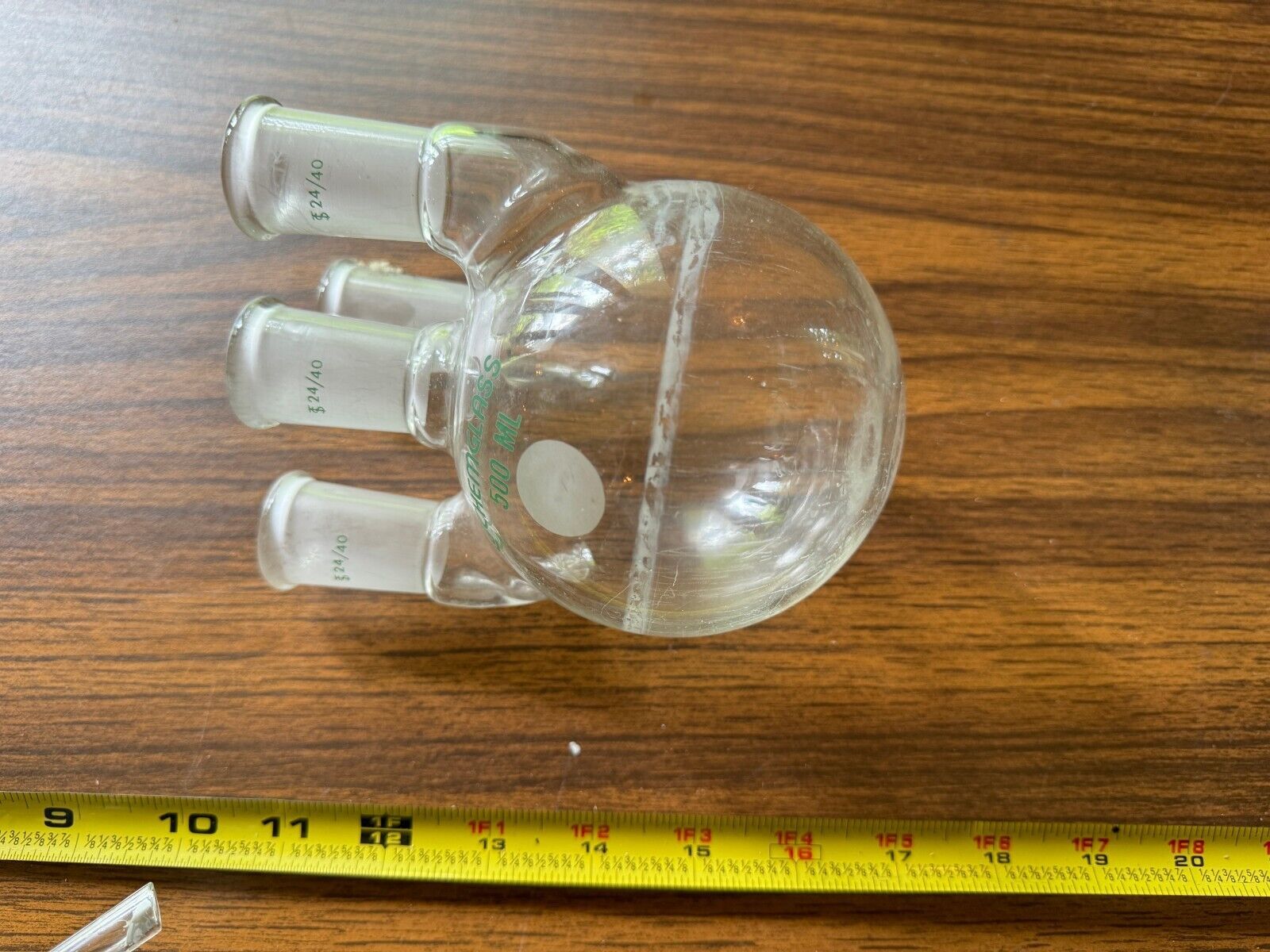 Chemglass Straight 4 Necks Round Bottom Flask 500mL 24/40 Neck - $29.01