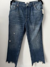 Free People Mid Rise Straight Jeans size 30 in Sequoia Blue - $44.55
