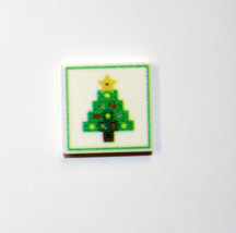 Minifigure Christmas Card Tree 2X2 Printed Piece Custome - $4.62