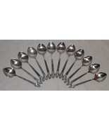 Set (12) Rogers - Oneida STAINLESS DANISH COURT PATTERN Teaspoons NEAR MINT - $39.59