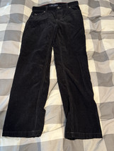 Tommy Hilfiger Denim Black Corduroy Pants – Size 12 – Classic Y2K Vintage Style - £11.31 GBP