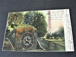 Floral Clock, Water Works Park- Detroit, Mi.- Ben Franklin 1 Cent-1906 Postcard. - £10.35 GBP