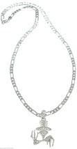 Ringmaster Necklace New Iced Out Pendant 24 Inch 5mm Figaro Style Chain ... - £11.97 GBP