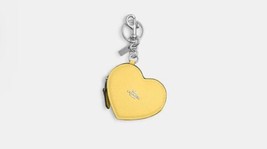 Coach Heart Pouch Keychain Bag Charm Yellow Retail $138 - £69.84 GBP