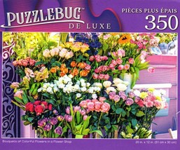 Bouquets of Colorful Flowers in a Flower Shop - 350 Pieces Jigsaw Puzzle - £9.33 GBP