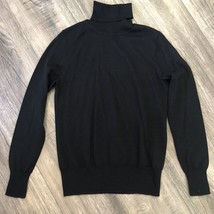 J. Crew Factory Sweater Women&#39;s Size S Black Classic Turtleneck Base Wool Blend - £12.61 GBP