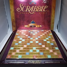 Scrabble Crossword Game 50th Anniversary Edition Turntale Blue Tiles Com... - £35.94 GBP