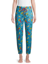 Briefly Stated Ladies Sleep Joggers Blue Chilli Pepper Print Size M - £19.61 GBP