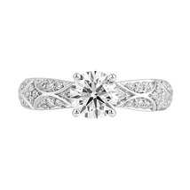 Dewberry 1.35 Carat Round Lab Grown Diamond Vintage Ring 14K White Gold  Women - £809.74 GBP