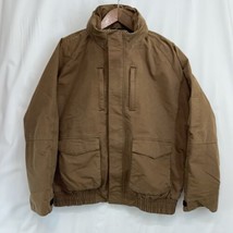 Dickies Storm Mens Size XL Brown Jacket Hooded Full Zip Heavy Workwear - £25.59 GBP