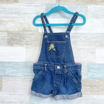 Genuine Kids OshKosh Rope Braided Denim Overall Shortalls Blue Toddler G... - $12.86