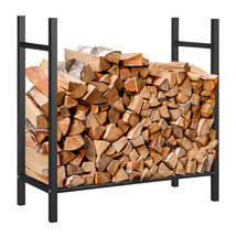Metal Heavy Duty Firewood Logs Holder For Outdoor Indoor Wood Pile Stora... - $53.99