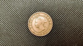 1871 Canada 1 Cent Coin Bronze Prince Edward Island Queen Victoria Oak Tree NICE - £27.97 GBP
