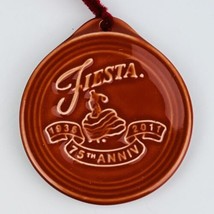 Fiesta 75th Anniversary ornament Paprika Red Brn Dancing Lady 2011 Retir... - $23.70