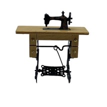 Dollhouse Sewing Machine Table 3 x 3 Inches Mini Furniture NEW - £10.25 GBP