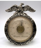 Vtg Springfield Thermometer Calibrated Made USA Eagle Design Silver Toned - $33.94 CAD