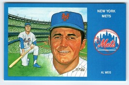 1969 NY Mets Baseball Postcard Susan Rini Al Weis Unused Limited Edition Vintage - £8.46 GBP