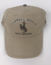 Tyrell-Doyle Auto Centers Tan Strap Back Hat Mens Cowboy - $21.83