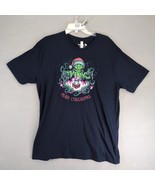 TeeTurtle Merry Cthulhumas Men&#39;s XL T-Shirt Navy Crew Short Sleeve Chris... - $18.00