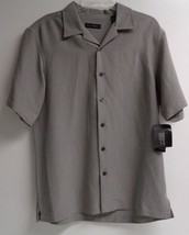Via Europa Size Small Textured Marsh Button Down Shirt New Mens Clothing - £45.74 GBP