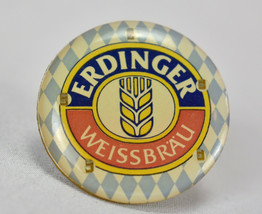 Vintage Erdinger Weissbrau Beer Lapel Button Pin Back  - $17.77