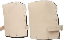 Leather Kneepads Heavy Duty Tan ½&quot; Thick water-repellent Felt Lining NEW - £29.16 GBP