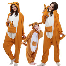 Kangaroo  Adult Child Onesies Cartoon Kigurumi Pajamas Halloween Cosplay - £20.33 GBP+