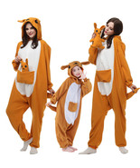 Kangaroo  Adult Child Onesies Cartoon Kigurumi Pajamas Halloween Cosplay - £20.41 GBP+