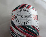 Lion Brand Yarn Kitchen Cotton 4 oz Holiday Christmas colors - £4.87 GBP