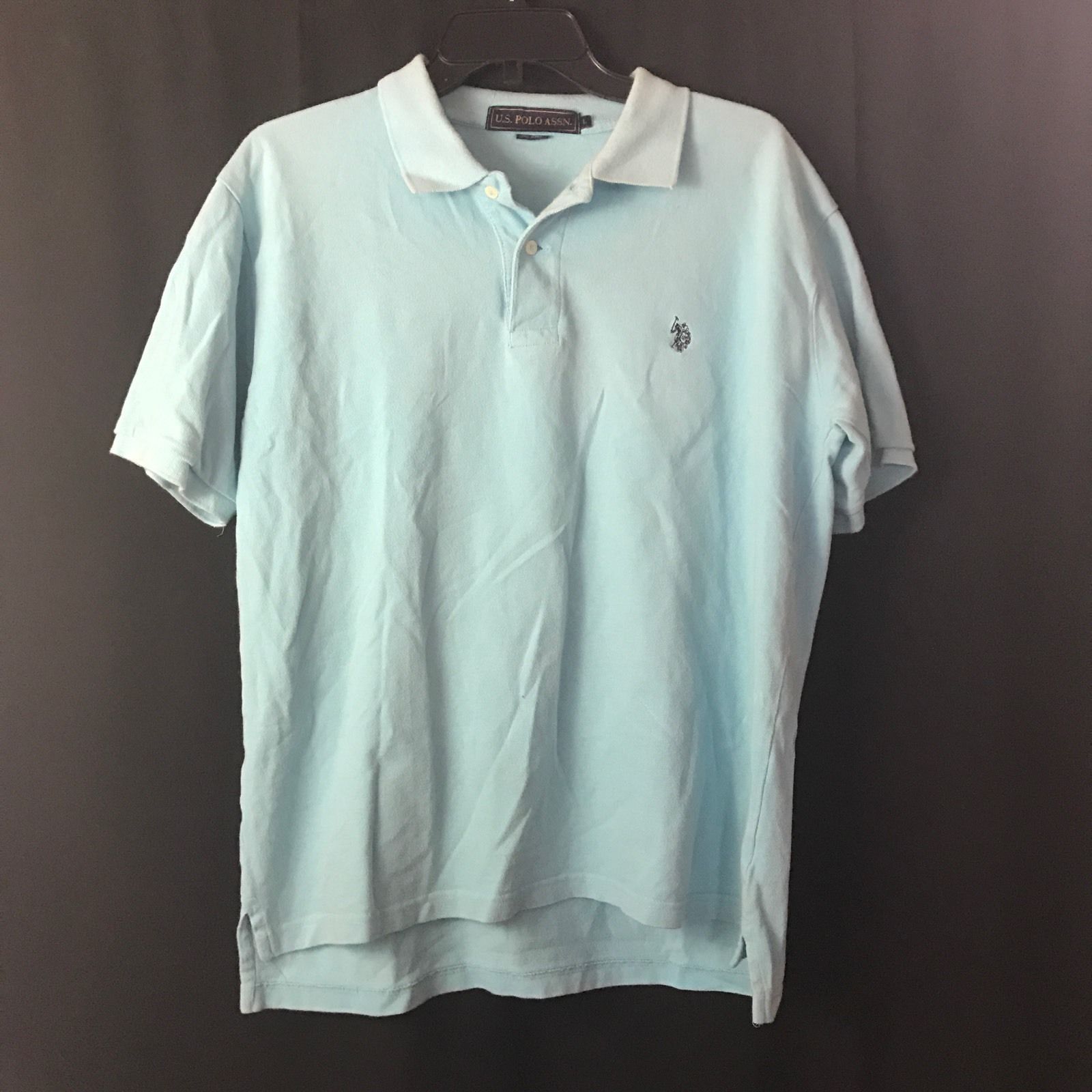 Primary image for Mens USPA US Polo ASSN Shirt Short Sleeve Large Light Blue