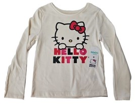 365 Kids From Garanimals Girls Long Sleeve Shirt Ivory Color “Hello Kitty”Size 5 - £7.77 GBP
