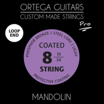 Ortega Guitars Custom Made Strings, 8-String Mandolin Strings - Loop End... - $9.95