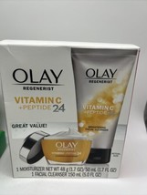 Olay Regenerist Vitamin C+Peptide 24, Hydrating Moisturizer & Facial Cleanser - $18.99