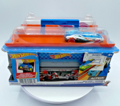 Hot Wheels Race Case Track Set with 2 Hot Wheels Cars Dual Launcher Mattel - $9.49