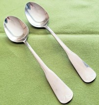  Gibson Stainless Unknown Pattern 2 Teaspoons 6&quot; China Glossy Oar Handle - £5.51 GBP