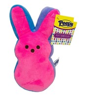 Peeps Plush 6&quot; BUNNY rabbit Stuffed Toy Bean Bag Plush (Pink front ) multicolor - £6.30 GBP