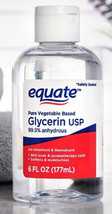 GLYCERIN USP 99.5% Pure vegetable based for Skin Lips Hand Emollient 6 oz EQUATE - £17.32 GBP
