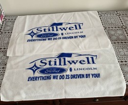 Stillwell Ford Lincoln Hillsdale Michigan 2 White Micro Fiber Towels Bra... - $7.99