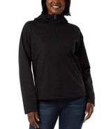 32 Degrees Womens Jacket Black Softshell Hood Full Zip Pockets Soft Fleece - $808.74 MXN