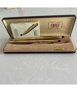 Two Vintage Cross 10kt Gold Filled Ballpoint Pens Non-Working One Logo I... - $613.24 MXN