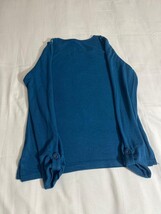 Beta's Choice Women's Turquoise Long Sleeve Shirt Top Measured Chest 34" image 11