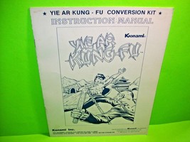 YIE AR KUNG-FU Original Video Arcade Game Instruction Manual Repair Service Book - £12.92 GBP