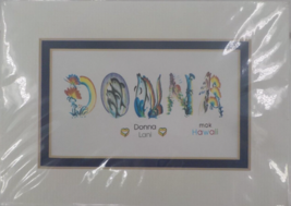 &quot;Donna Lani&quot; Letter Art Print Artist Matthew Mok Long Feng Zhi 5X7 Blue Mattd - $9.99