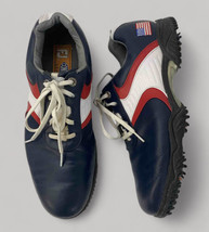 FootJoy Men&#39;s Sz 11 Contour Casual Red/White/Blue USA Golf Shoes - $38.60