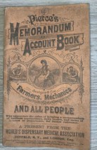 Antique 1900 Pierce&#39;s Memorandum and Account Book For Farmers and Mechan... - $39.95