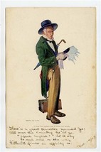 It Takes That Newsboy Long to Change Five Dollars Postcard 1903 Stern  - £7.89 GBP