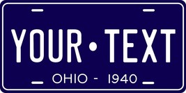 Ohio 1940 License Plate Personalized Custom Car Auto Bike Motorcycle Moped - £8.78 GBP+