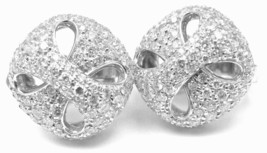 New Authentic Damiani 18k White Gold 3.03 ct Diamond Earrings - £7,469.98 GBP